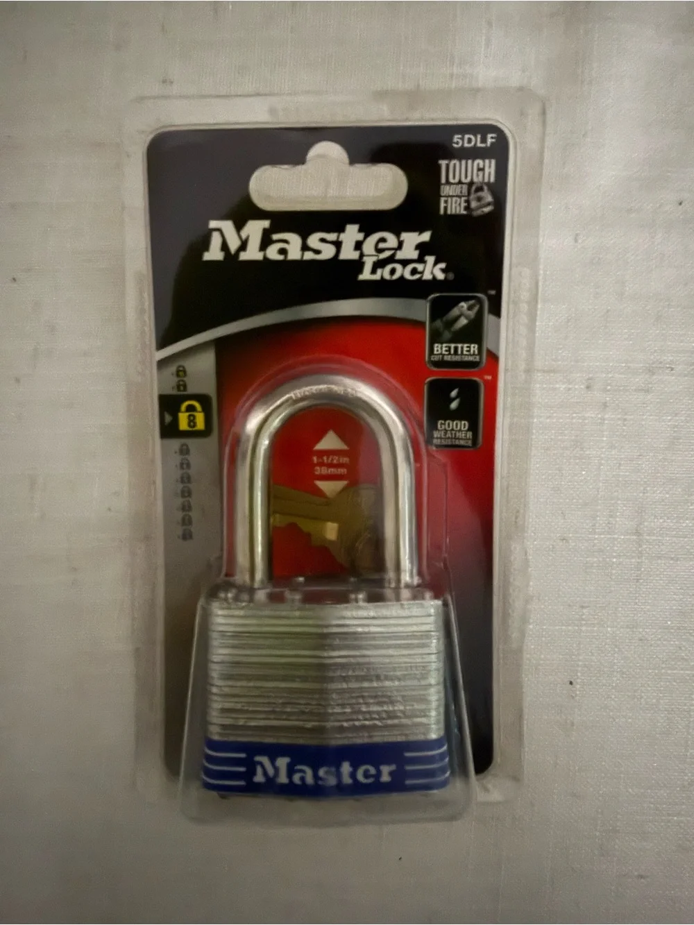 Master lock Silver Padlock with Blue Accent - Heavy Duty Security